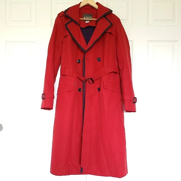 Delta Airlines Flight Attendant Trench Coat - Picture 12 of 16